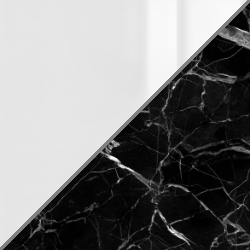 Белый глянец/Мрамор темный