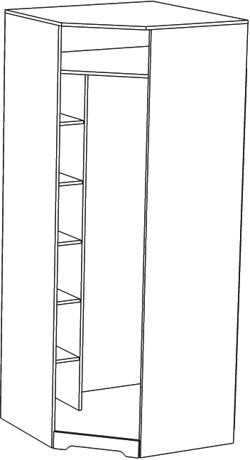 Модульная детская комната "Атланта", набор 1 - Бетон пайн светлый