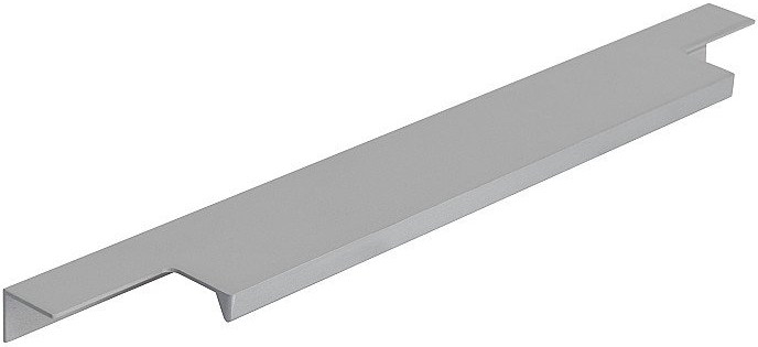 Ручка торцевая мебельная Т-2 Матовый алюминий, 1.5×4×29.6 см
