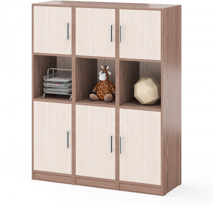 Три Пенала С-МД-СК9П к компьютерному столу С-МД-СК9, ясень шимо светлый/ясень шимо тёмный