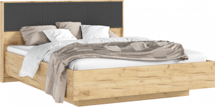 Сильвия Спальня, Браш Графит/Дуб крафт