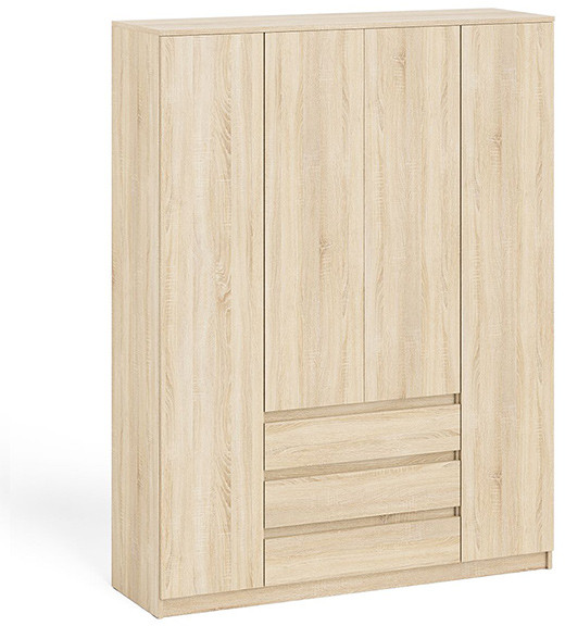 Мори Шкаф МШ1600.1, цвет дуб сонома, ШхГхВ 160,4х50,4х209,6 см.