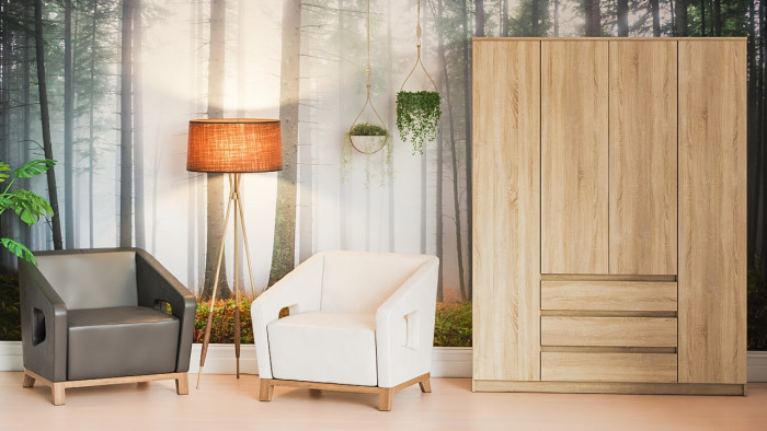 Мори Шкаф МШ1600.1, цвет дуб сонома, ШхГхВ 160,4х50,4х209,6 см.