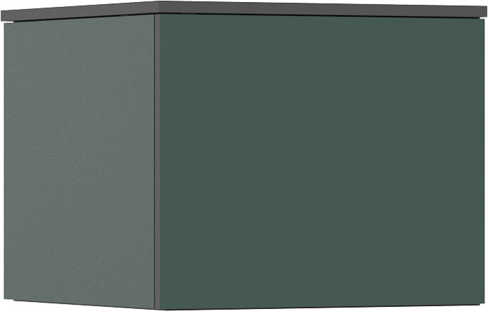 Норд Антресоль к пеналу угловому, Графит/Изумрудный