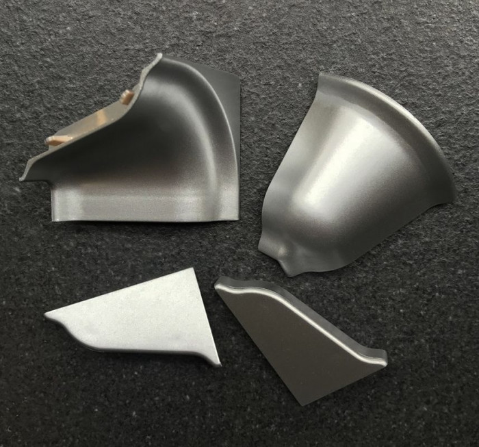 К-т заглушек д/плинтуса алюминий, Thermoplast, 820/1219/899