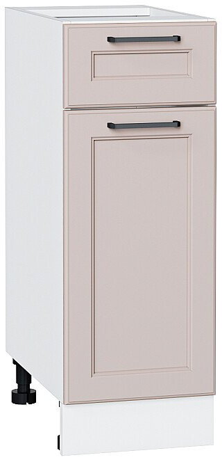 Кухонный гарнитур угловой Барселона-05, МДФ/Стекло, 220×160 см, Белый/Кашемир (Снежный мрамор)