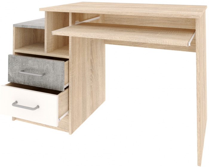 Модульная подростковая спальня Колибри-Лофт, набор 2, Дуб сонома/Ателье светлое