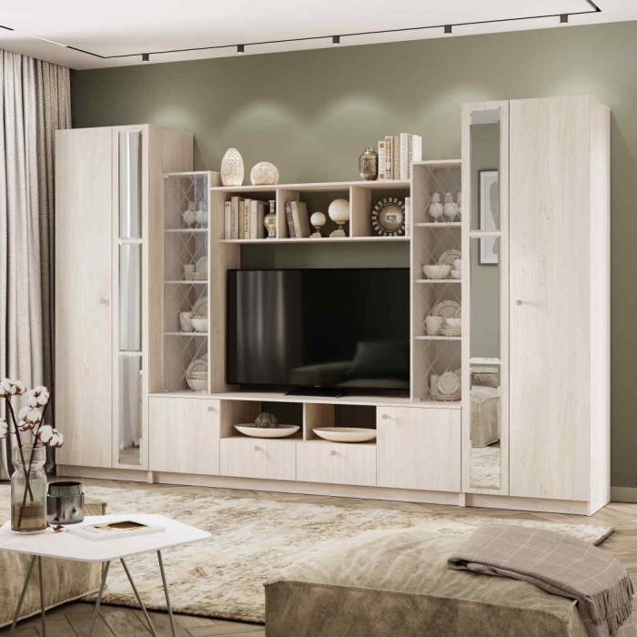 "Зарина" ЦС-01 Центральная секция Ясень белый