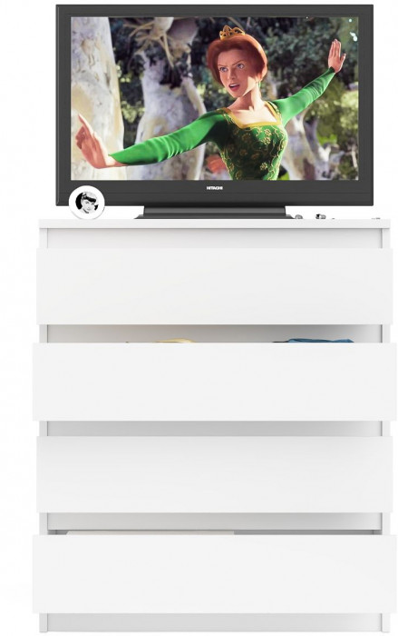 Мори Комод МК800.4, цвет белый, ШхГхВ 80,4х41х94 см.