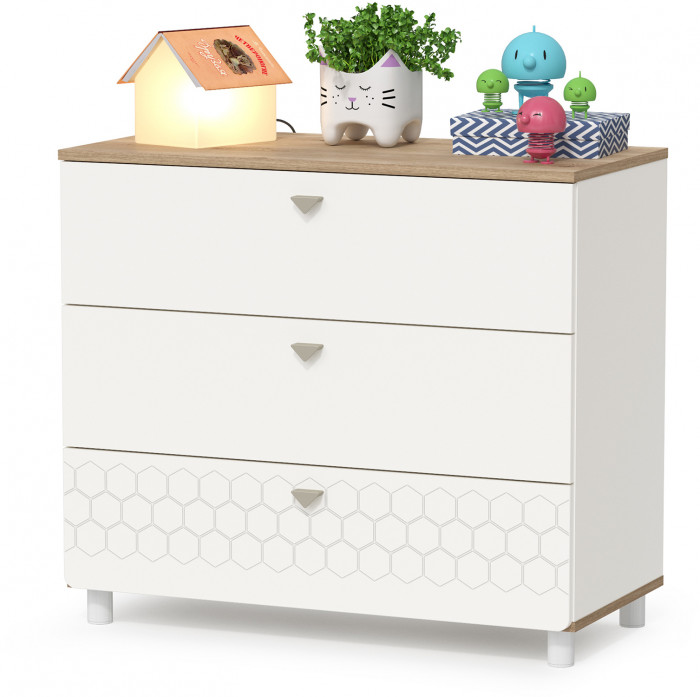 Эйп Детская № 4, цвет белый/дуб белый, сп. м. 800х1600 мм., б/м, основание есть, максимальная нагрузка 80 кг., рекомендуемая высота матраса 120 мм.