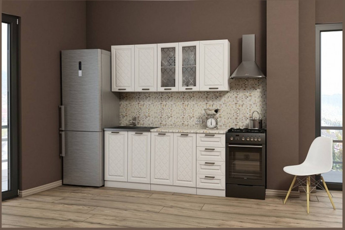 Кухня МДФ Агава 1600, антрацит