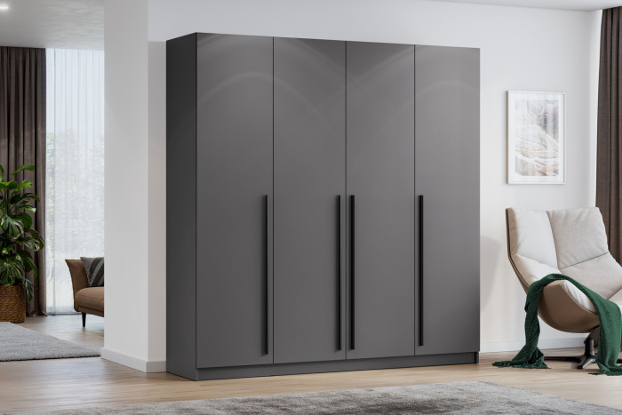 Шкаф распашной Берген ШК-2000, Серый графит