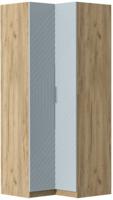 Шкаф угловой "Иннэс-7" - Крафт золотой/Монблан Р-856