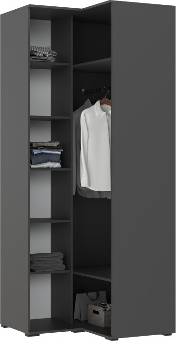 Норд Шкафы угловая композиция, Графит/Изумрудный