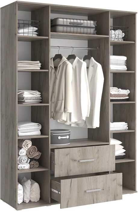 Модульная спальня Фиеста NEW, Крафт серый/Кашемир