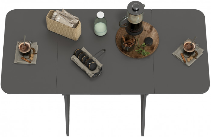 Стол обеденный раскладной с ящиком 6-02.120ТМграф, графит