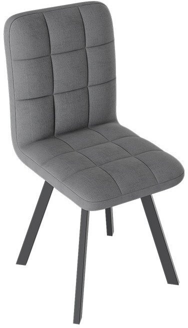 Франк ДП 2-17 Стул (паук) (Черный матовый/Микровелюр Серый)