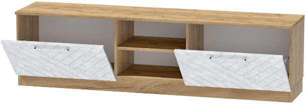 Тумба для ТВ-техники напольная "Иннэс-7", Крафт золотой/Бетон снежный