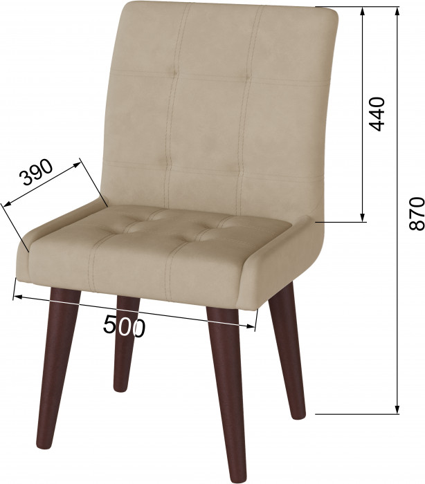 Стул Гира бежевый (махагон)