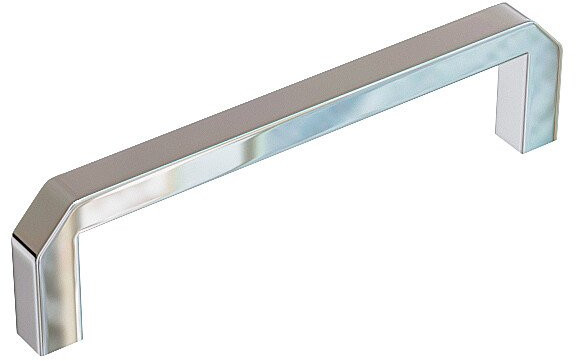 Ручка скоба мебельная СМ-6 Хром, 0.7×2.6×10.4 см