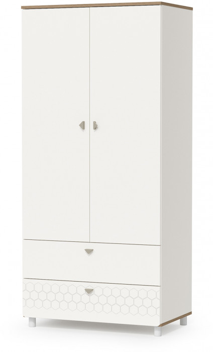 Эйп Детская № 7, цвет белый/дуб белый, 2 х сп. м. 800х1600 мм., б/м, основание есть, макс. нагрузка 80 кг., рекомендуемая высота матраса 120 мм.