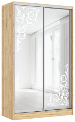 Шкаф-купе Тринити-2 (1,35 м), Дуб крафт золотой