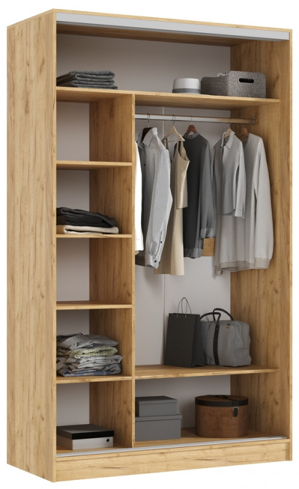 Шкаф-купе Тринити-2 (1,35 м), Дуб крафт золотой