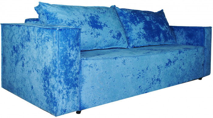 Диван-кровать Лофт Люкс Плюш, еврокнижка, независимый пружинный блок,140х195, синий