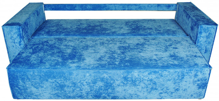 Диван-кровать Лофт Люкс Плюш, еврокнижка, независимый пружинный блок,140х195, синий