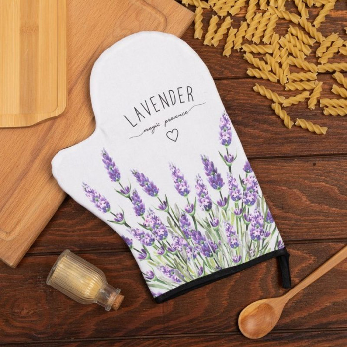 Варежка-прихватка "Lavender" (20*28) Серый,Сиреневый