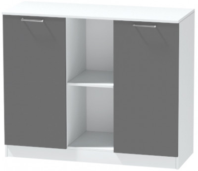 Комод №4 "Иннэс-7", Белый/Графит