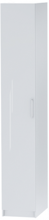 Шкаф-пенал №1 "Иннэс-7" - Белый/Белый глянец