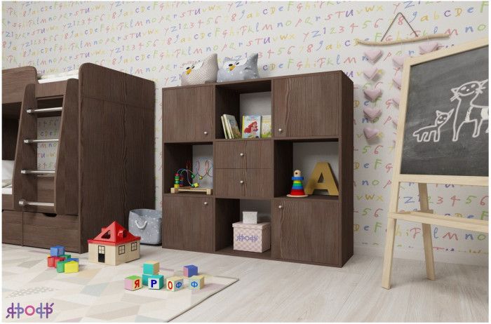 Стеллаж Джери (Венге/Ирис)