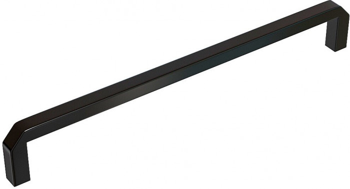 Ручка скоба мебельная СМ-6 Черный матовый, 0.7×2.6×16.8 см