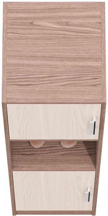 Пенал С-МД-СК9П к компьютерному столу С-МД-СК9, цвет ясень шимо светлый/ясень шимо тёмный, ШхГхВ 43х45х160 см., универсальная сборка