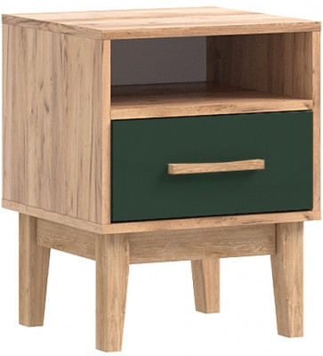 Тумбы прикроватные "Кельн" (2 шт), Крафт золотой/Изумрудный