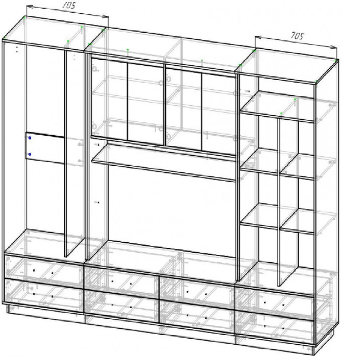 Милос 11-02 Шкаф-купе Белый / Дуб Сонома
