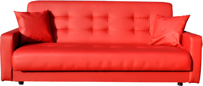 Диван Аккорд 120 красный , пружинный блок Боннель