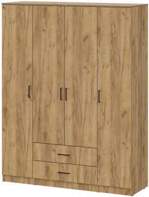 Шкаф распашной для одежды ШК 1 (Серия 2), Дуб золотой