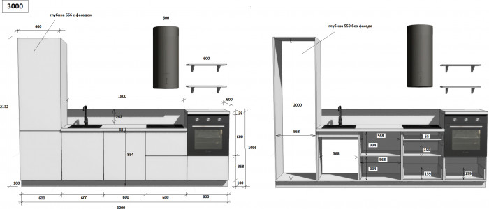 КГ 3000 ПВХ, Белый софт матовый Арника РМ в.12
