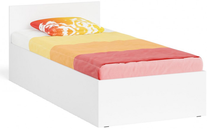 Мори Кровать 0900, цвет белый, ШхГхВ 93,5х203,5х70 см., сп.м. 900х2000 мм., без матраса, основание есть