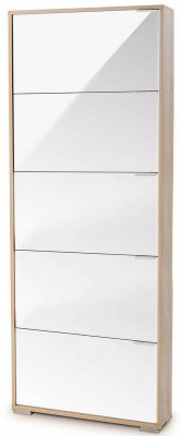 Обувница VIVA 5 Белый/Стекло