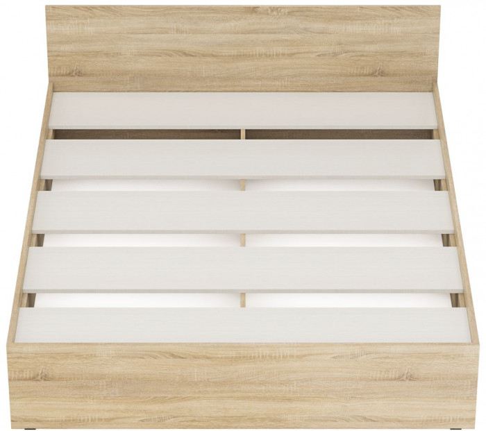 Стандарт Кровать 1600, цвет дуб сонома, ШхГхВ 163,5х203,5х70 см., сп.м. 1600х2000 мм., без матраса, основание есть