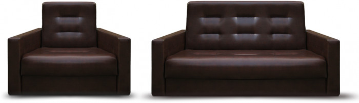 Диван Аккорд 140 коричневый пружинный блок Боннель