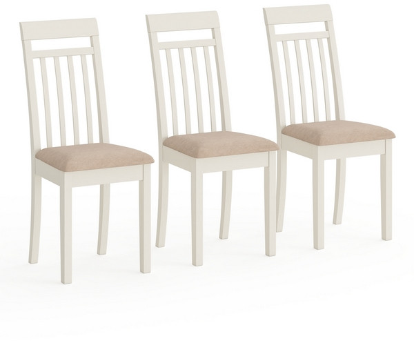 Три стула Мебель--24 Гольф-11 разборных, слоновая кость