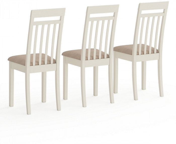 Три стула Мебель--24 Гольф-11 разборных, слоновая кость