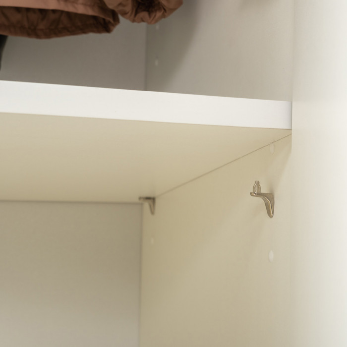 Октава Прихожая 30, белый шагрень/дуб крафт золотой/фасады МДФ белый шагрень