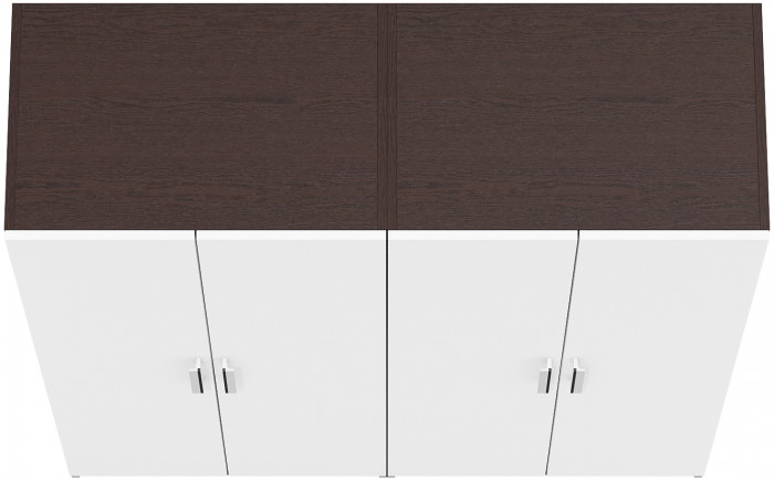 Два Шкафа С-МД-СК9Ш к компьютерному столу С-МД-СК9, цвет венге/белый шагрень, ШхГхВ 140х45х160 см.