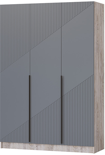 Шкаф Авис 1,5 (№1), Дуб эндгрейн/Графит