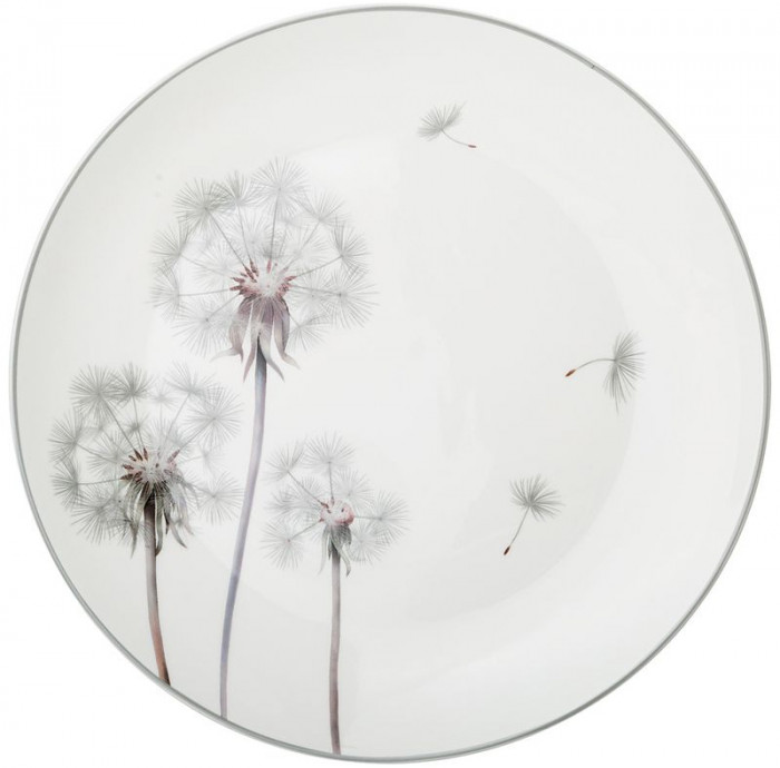Тарелка обеденная Lefard Dandelion (25,5*25,5) Белый, 87-279